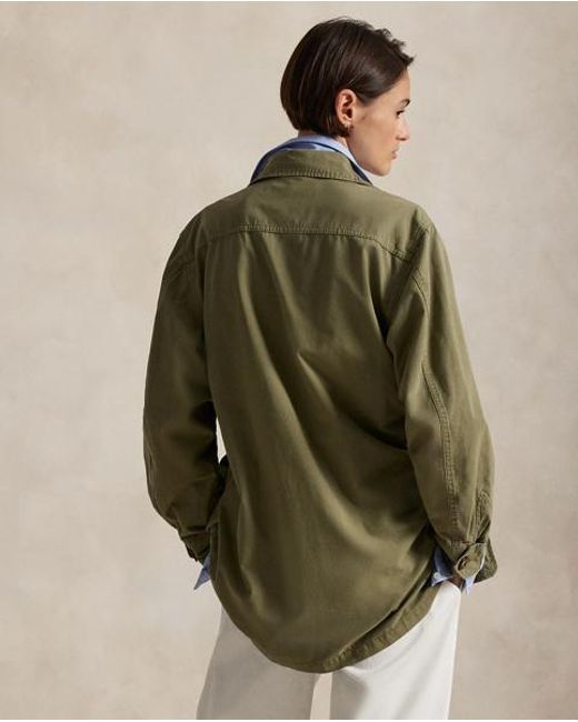 Polo Ralph Lauren Green Cotton Canvas Utility Jacket