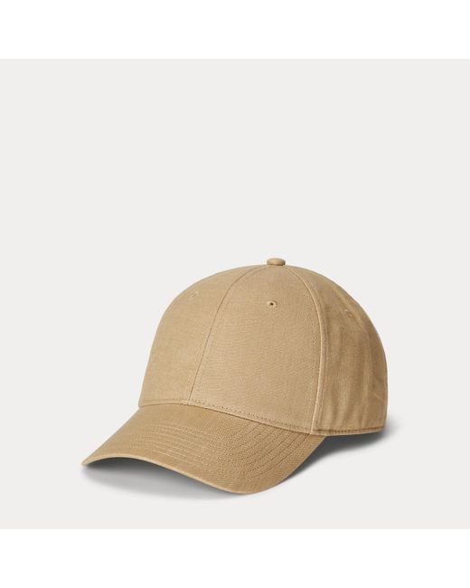 Ralph Lauren Natural Linen Ball Cap for men