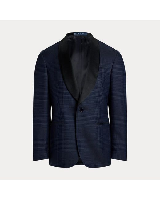 Polo Ralph Lauren Karierte Tailored-Fit Polo-Smokingjacke in Blue für Herren