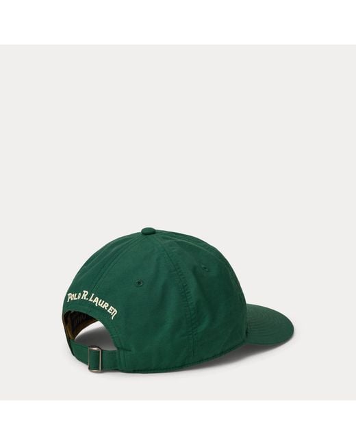 Polo Ralph Lauren Green Embroidered Faille Ball Cap for men