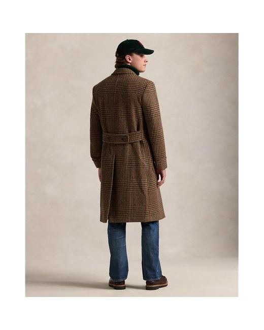 Polo Ralph Lauren Brown The Glen Plaid Polo Coat for men