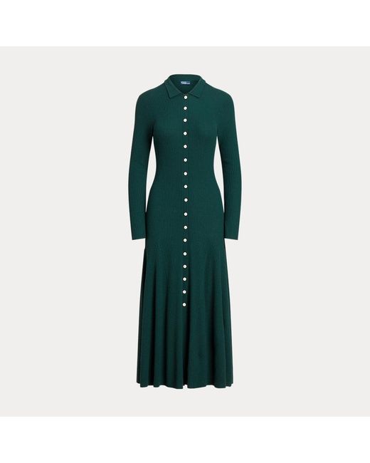 open lace back dress Crewneck Long-Sleeve Sweater Day Dress – Elizabeth Anthony main image 1