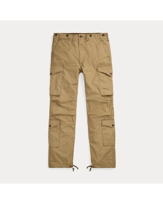 RRL Regiment Poplin Cargobroek in het Natural voor heren