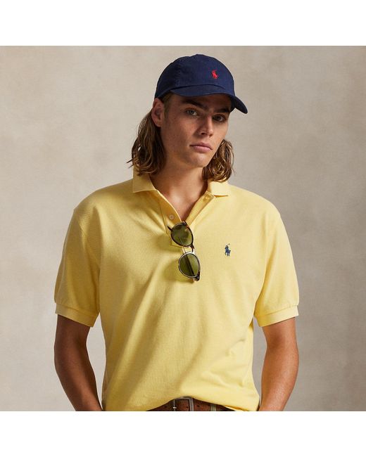 Python Yellow Polo Polo Ralph Lauren Original Fit Mesh Polo Shirt in Yellow for Men | Lyst UK
