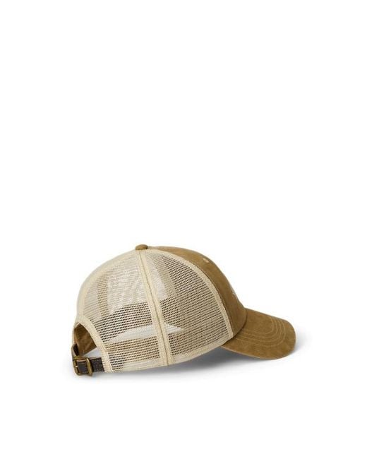 Ralph Lauren Brown Polo Country Twill Trucker Cap for men