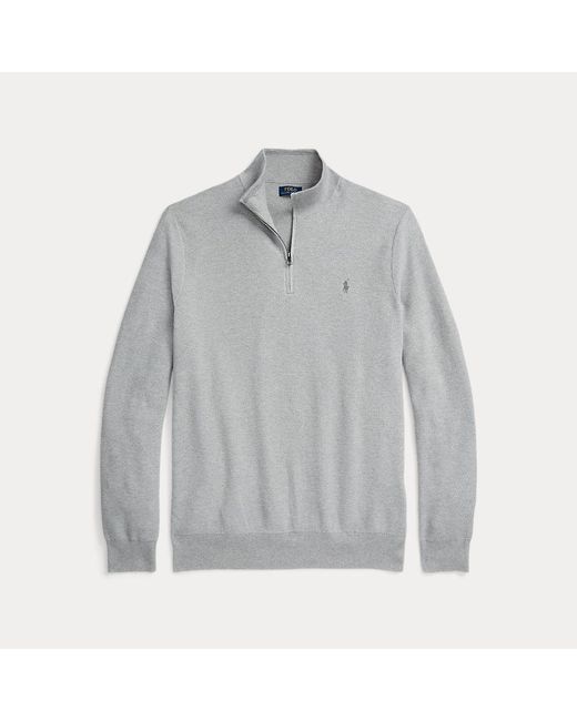 Polo Ralph Lauren Große Größen - Pullover aus Baumwollpiqué in Gray für Herren