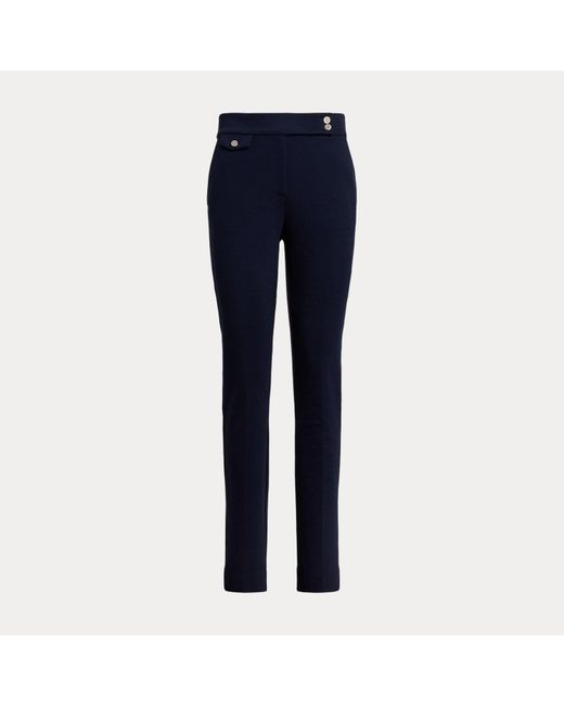 Ralph Lauren Blue Ponte Ankle Trouser