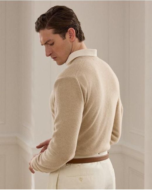 Ralph Lauren Natural Textured Cashmere Jumper for men