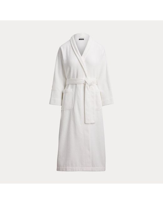 Ralph Lauren White Custom Cotton Terry Cloth Robe