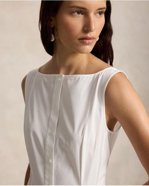 Polo Ralph Lauren Natural Panelled Cotton Dress