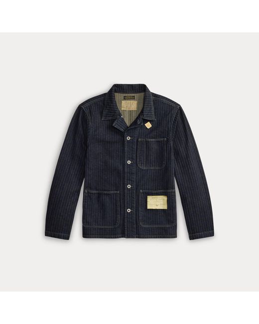 RRL Blue Limited-Edition Herringbone Shirt for men