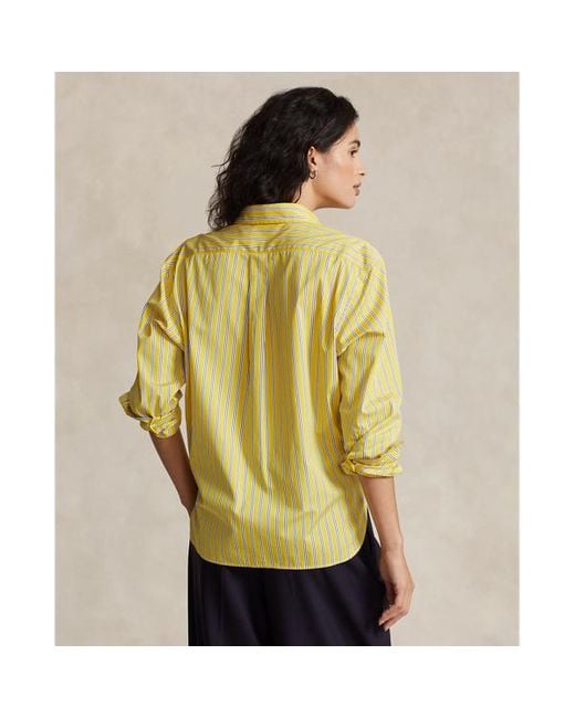 Polo Ralph Lauren Yellow Gestreiftes Baumwollhemd