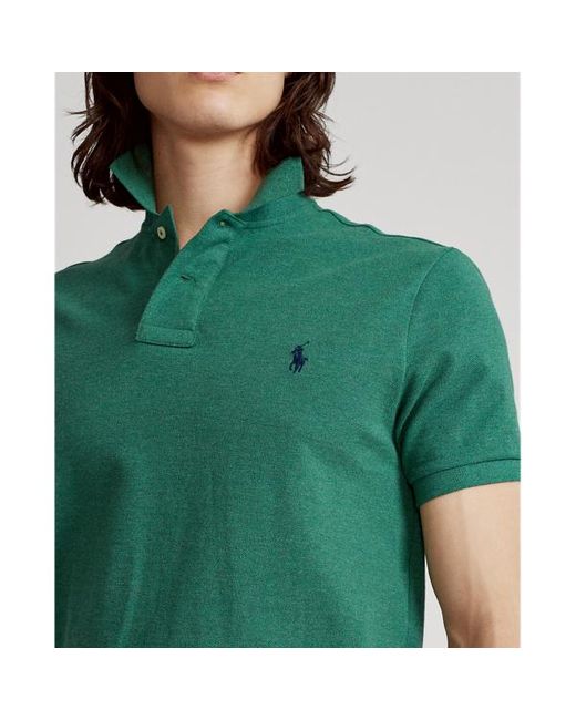 Polo Ralph Lauren Green Slim Fit Mesh Polo Shirt for men