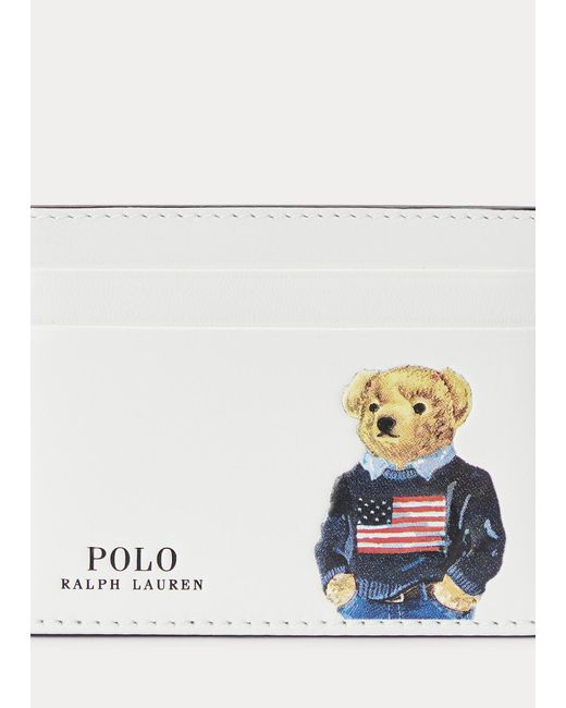 Polo Ralph Lauren Kartenetui aus Leder mit Polo Bear in Weiß | Lyst DE