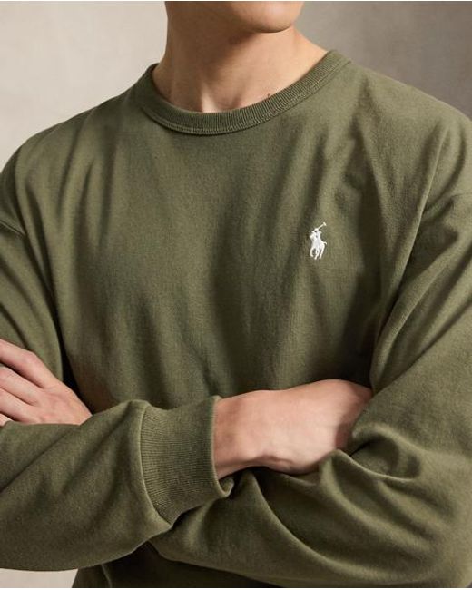 Polo Ralph Lauren Green Relaxed Fit Jersey Long-Sleeve T-Shirt for men