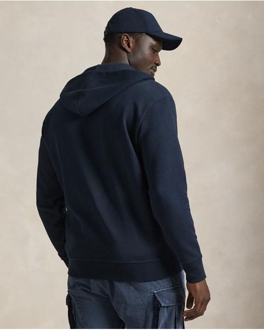 Polo Ralph Lauren Blue Double-Knit Full-Zip Hoodie for men