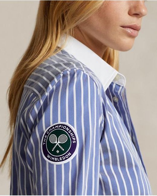 Polo Ralph Lauren Blue Wimbledon Classic Fit Twill Shirt