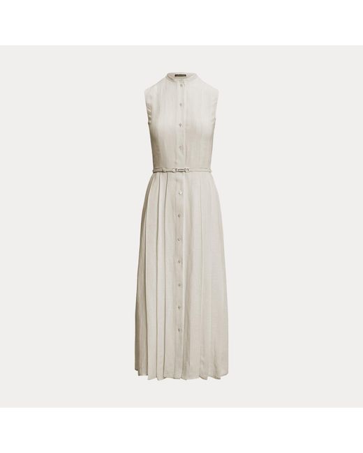 Ralph Lauren Natural Kennedi Linen Sleeveless Day Dress