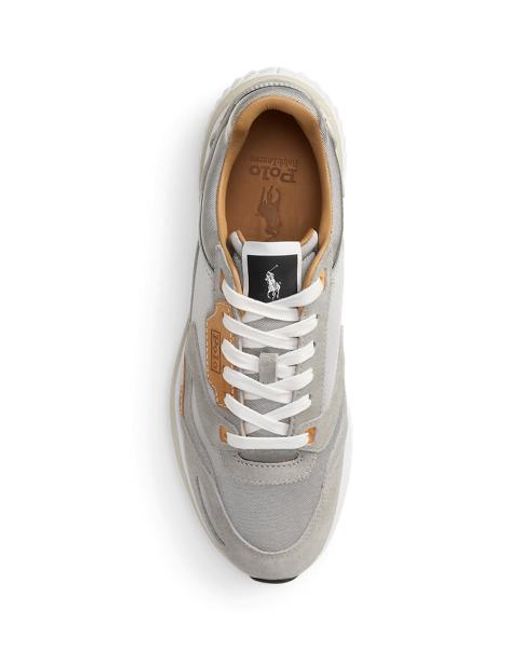Polo Ralph Lauren White Modern Trainer 200 Suede-Paneled Trainer for men
