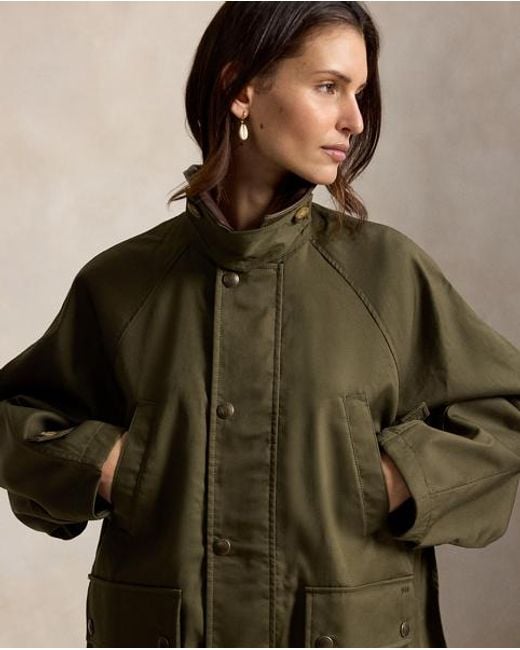 Polo Ralph Lauren Brown Cotton Twill Balloon Barn Jacket