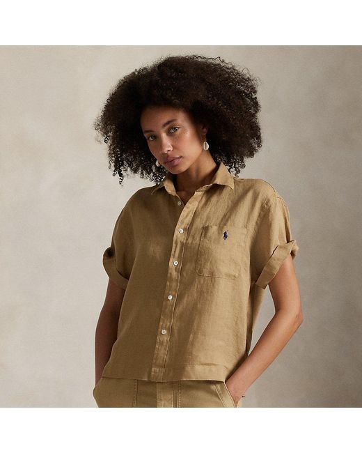 Polo Ralph Lauren Natural Linen Short-Sleeve Shirt