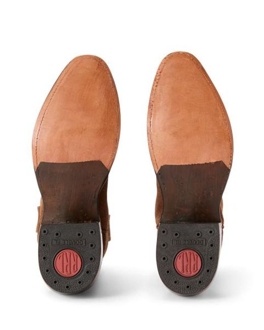 RRL Brown Plainview Roughout Suede Boot