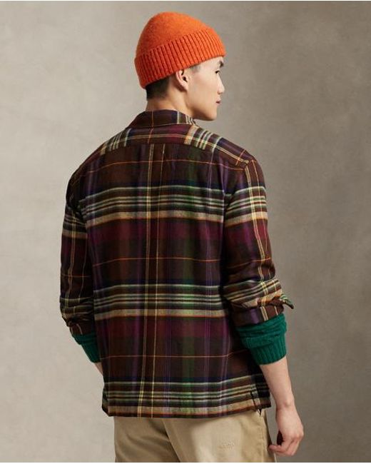 Polo Ralph Lauren Karierte Hemdjacke Aus Flanell in Brown für Herren