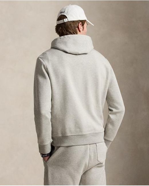 Polo Ralph Lauren Gray Double-Knit Hoodie for men