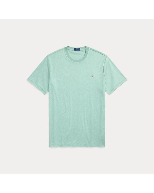 Taglie Plus - Maglietta a girocollo in cotone morbido di Ralph Lauren in Green da Uomo