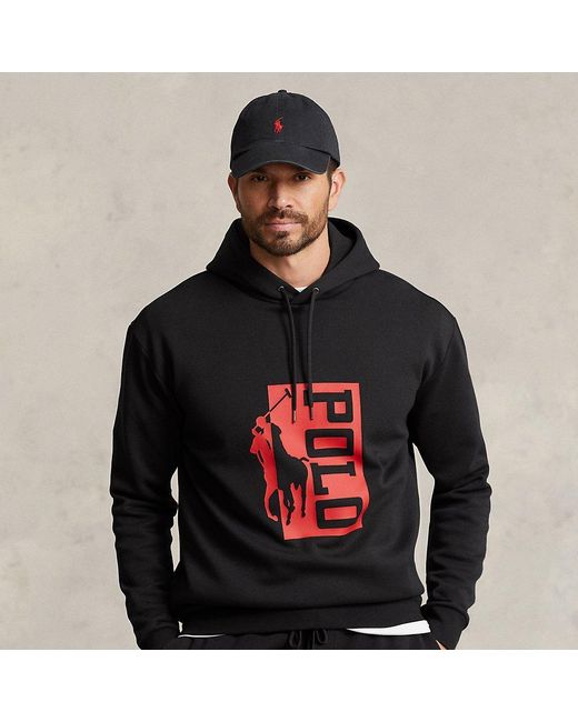 Polo Ralph Lauren Ralph Lauren Big Pony Logo Double-knit Hoodie in Black  for Men | Lyst