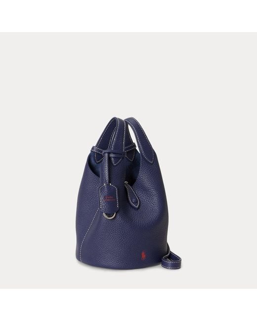 Polo Ralph Lauren Blue Polo Play Small Leather Tote & Crossbody