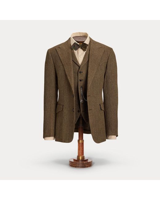 RRL Green Linen-Wool Western Jacket for men