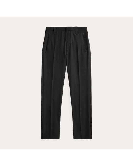 RRL Black Slim Fit Wool Western Tuxedo Trouser for men