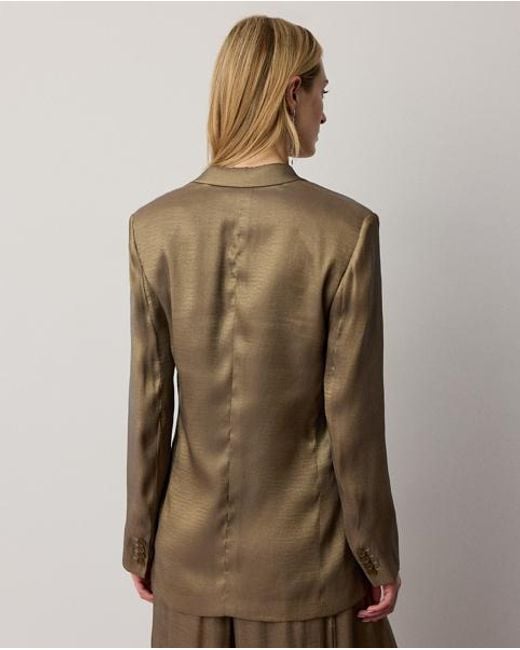 Ralph Lauren Brown Marcy Lamé Jacket
