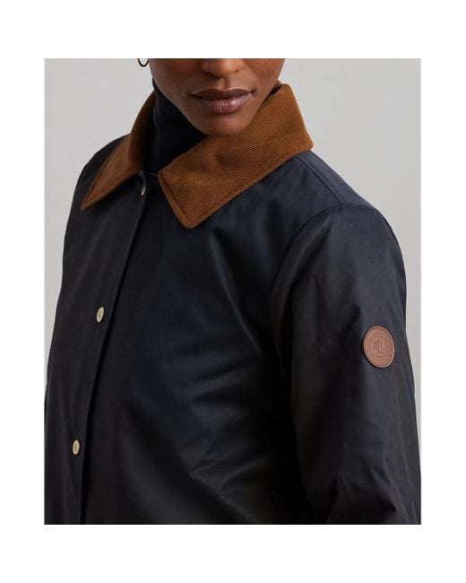 Ralph Lauren Black Corduroy-trim Barn Jacket