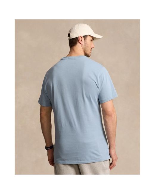 Ralph Lauren Blue Big & Tall - Embroidered-logo Jersey T-shirt for men