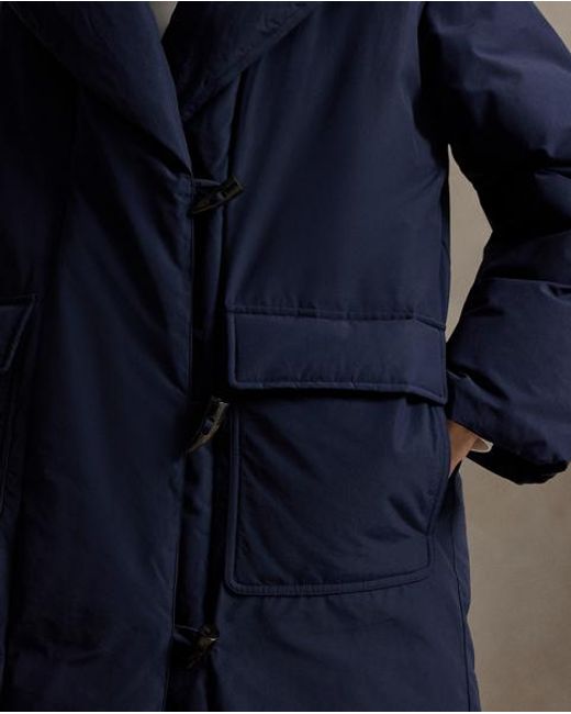 Polo Ralph Lauren Blue Down Puffer Toggle Coat