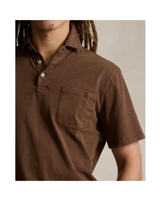 Polo Ralph Lauren Classic Fit Katoen-linnen Polo-shirt in het Brown voor heren