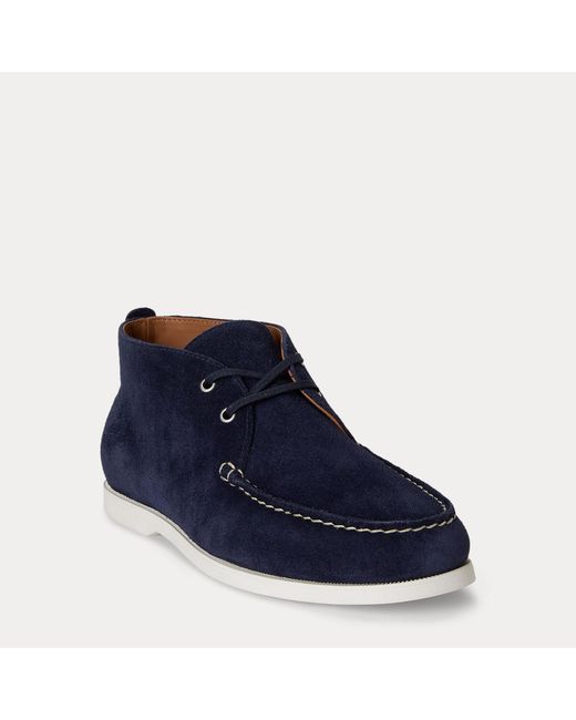 Polo Ralph Lauren Blue Merton Suede Chukka Loafer for men
