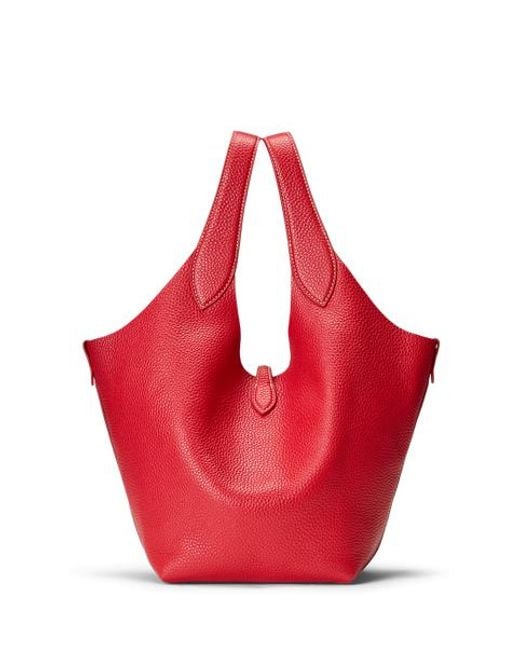 Polo Ralph Lauren Red Polo Play Leather Tote