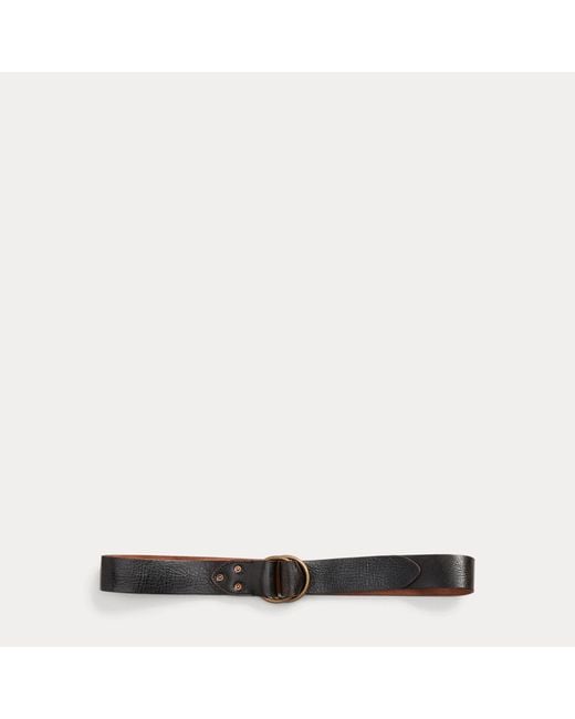 RRL Ledergürtel Mit Doppel-O-Ring in Black für Herren