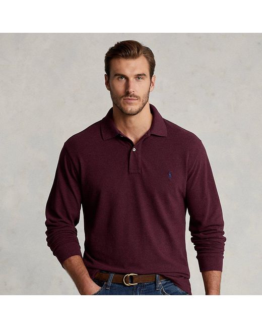 Polo Ralph Lauren Ralph Lauren Mesh Long-sleeve Polo Shirt in Purple for  Men | Lyst