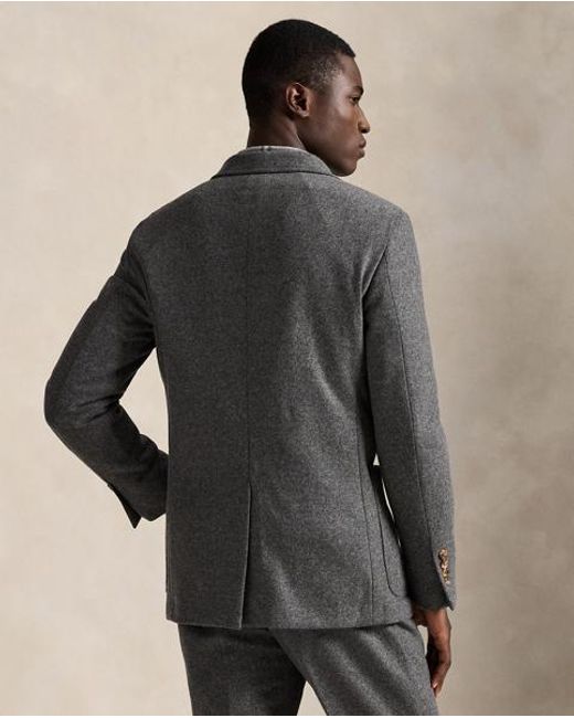 Polo Ralph Lauren Gray Polo Soft Modern Fit Knit Flannel Jacket for men