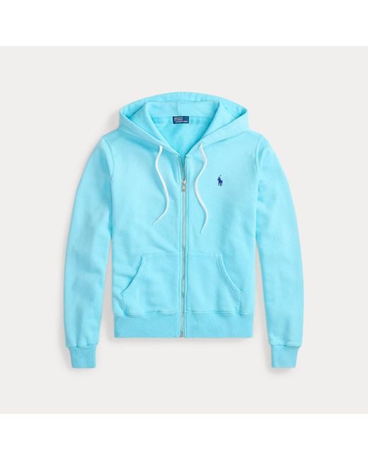 Polo Ralph Lauren Lichtgewicht Fleece Hoodie Met Rits in het Blue