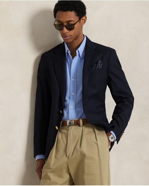 Polo Ralph Lauren Knit Oxford Shirt in Blue for Men Lyst UK