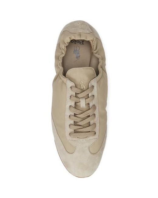 Polo Ralph Lauren Der Ballerina-Sneaker Mit Pony in Natur Lyst AT