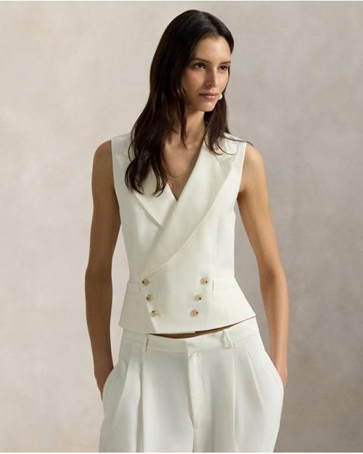 Polo Ralph Lauren Natural Wool Tuxedo Waistcoat