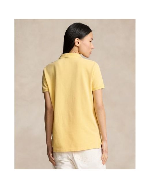 Polo Ralph Lauren Classic Fit Mesh Polo-shirt in het Natural