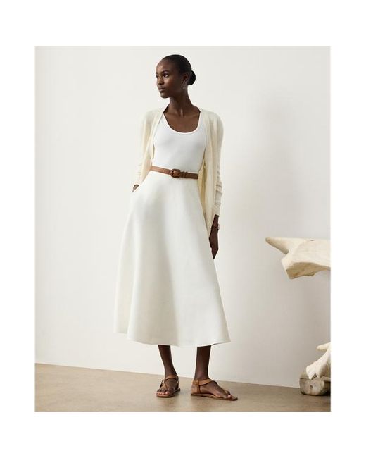 Gonna Erica in lino di Ralph Lauren in White