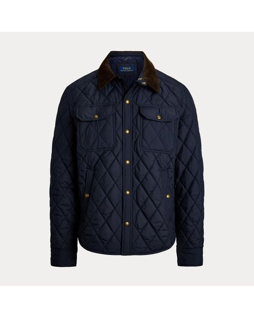 Polo Ralph Lauren Blue The Beaton Quilted Shacket for men